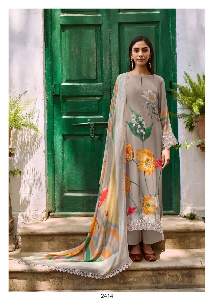 Dehri By Kimora suit 2411 to 2414 Series Stylish Beautiful Colourful Pure Muslin Dresses At Wholesale Price